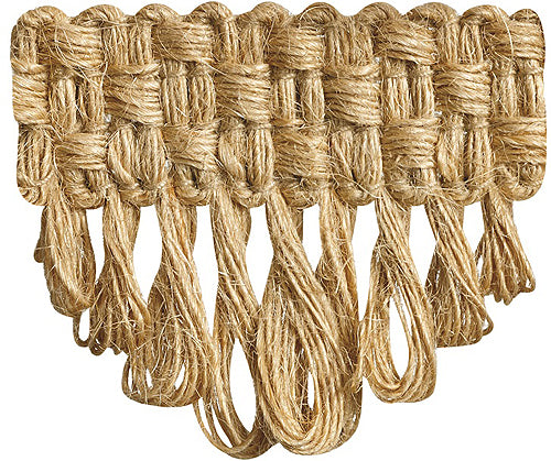 Hallis Naturals Fan Edge Curtain Trimming, Jute