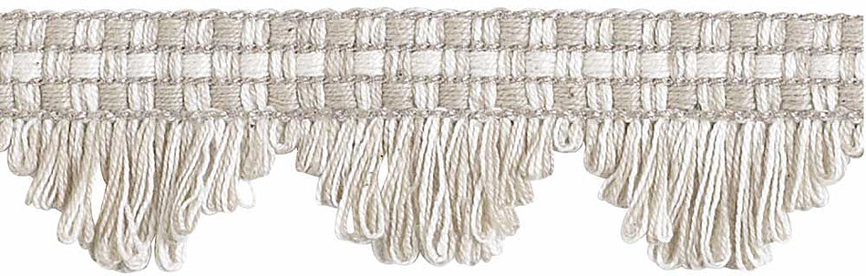 Hallis Naturals Fan Edge Curtain Trimming, Natural/Linen