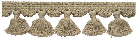 Hallis Naturals Tassel Fringe Curtain Trimming, Linen