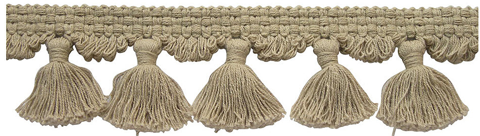 Hallis Naturals Tassel Fringe Curtain Trimming, Linen