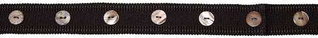 Hallis Opus Wide Button Braid Trimming, Black