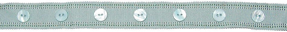 Hallis Opus Wide Button Braid Trimming, Duckegg