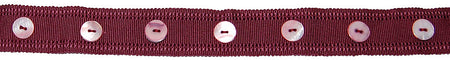 Hallis Opus Wide Button Braid Trimming, Damson