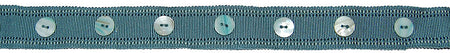 Hallis Opus Wide Button Braid Trimming, Peacock