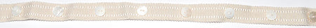 Hallis Opus Narrow Button Braid Trimming, Pearl