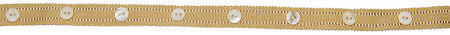 Hallis Opus Narrow Button Braid Trimming, Soft Gold