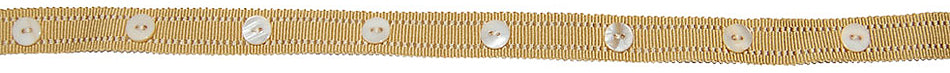 Hallis Opus Narrow Button Braid Trimming, Soft Gold