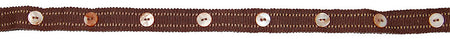 Hallis Opus Narrow Button Braid Trimming, Chocolate