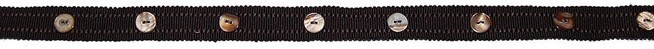 Hallis Opus Narrow Button Braid Trimming, Black