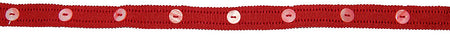 Hallis Opus Narrow Button Braid Trimming, Brick Red
