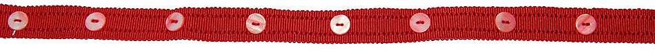 Hallis Opus Narrow Button Braid Trimming, Brick Red