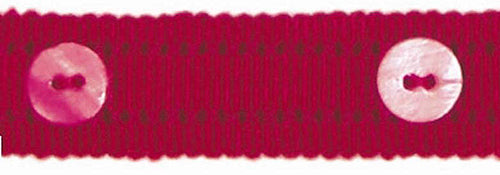 Hallis Opus Narrow Button Braid Trimming, Fuchsia