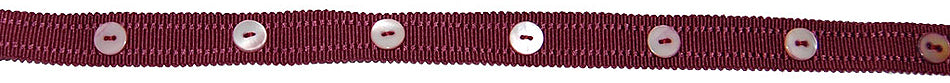 Hallis Opus Narrow Button Braid Trimming, Damson