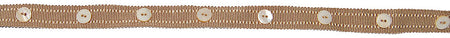 Hallis Opus Narrow Button Braid Trimming, Mocha