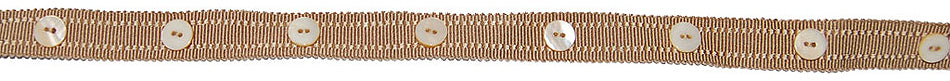 Hallis Opus Narrow Button Braid Trimming, Mocha