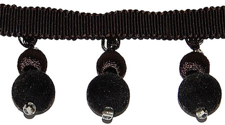 Hallis Opus Suede Ball Tassel Trimming, Black
