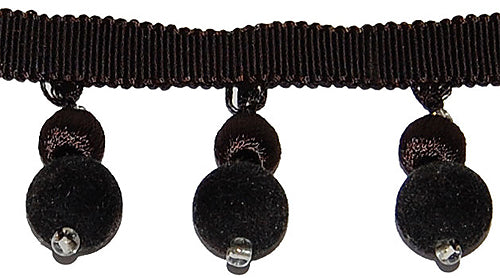 Hallis Opus Suede Ball Tassel Trimming, Black
