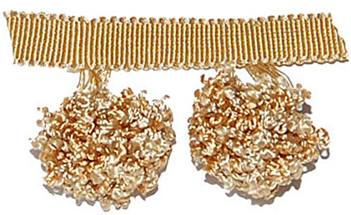 Hallis Opus Pom Pom Tassel Trimming, Soft Gold