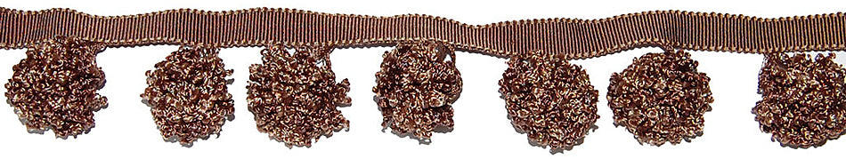Hallis Opus Pom Pom Tassel Trimming, Chocolate