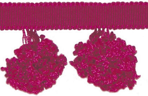 Hallis Opus Pom Pom Tassel Trimming, Fuchsia
