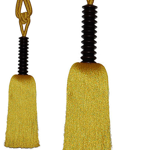 Hallis Rotini Rope Curtain Tieback, Wood, Gold