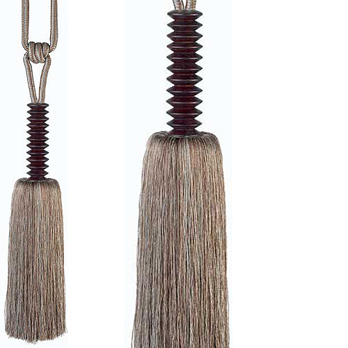 Hallis Rotini Rope Curtain Tieback, Wood, Brown Mix