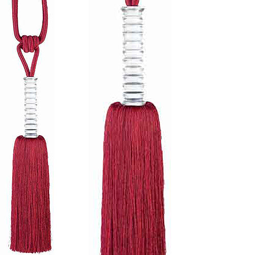 Hallis Rotini Rope Curtain Tieback, Perspex, Scarlet