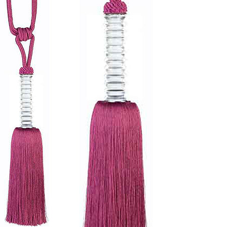 Hallis Rotini Rope Curtain Tieback, Perspex, Fuchsia