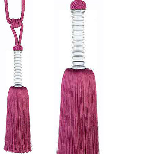Hallis Rotini Rope Curtain Tieback, Perspex, Fuchsia