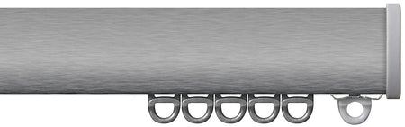 Renaissance Professional Large Curved Curtain Track, Brushed Steel
