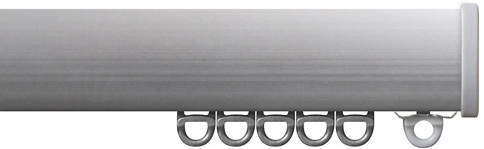 Renaissance Professional Large Curved Curtain Track, Silver Anodised