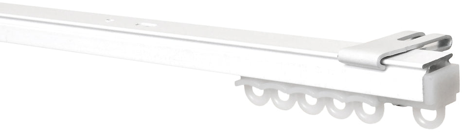 Renaissance W-Section Aluminium Uncorded Curtain Track, White