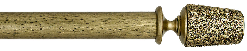 Byron Floral Romantics 35mm 45mm Pole Antiqued Gold Daisy