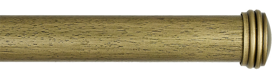 Byron Floral Romantics 35mm 45mm 55mm Pole Antiqued Gold Endcap