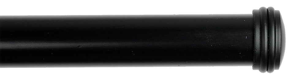 Byron Floral Romantics 35mm 45mm 55mm Pole Jet Black Endcap