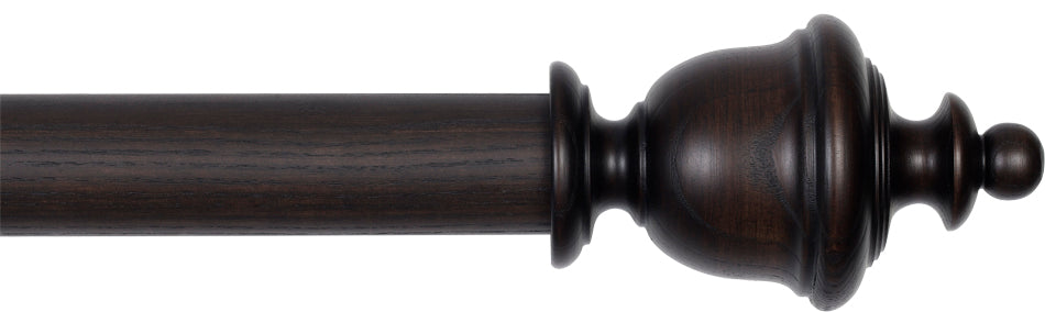 Byron Rustica 45mm 55mm Curtain Pole Burnt Oak Chantilly