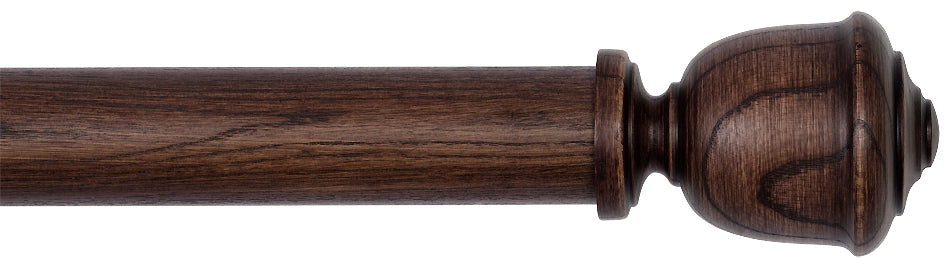 Byron Rustica 35mm 45mm Curtain Pole Toasted Oak Raphael