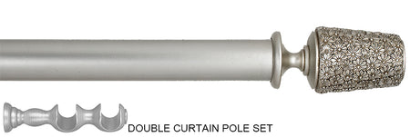 Byron Floral Romantics 35mm Double Pole Burnished Silver Daisy