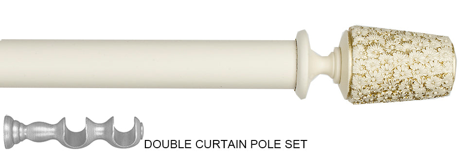 Byron Floral Romantics 35mm Double Pole Cream Gold Daisy