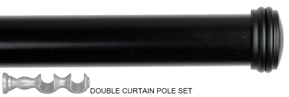 Byron Floral Romantics 35mm 55mm Double Pole Jet Black Endcap