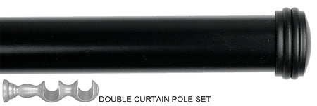 Byron Floral Romantics 35mm 55mm Double Pole Jet Black Endcap