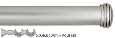 Byron Floral Romantics 35mm 55mm Double Pole Burnished Silver Endcap