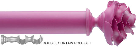 Byron Floral Neon 35mm 55mm Double Pole Fuchsia Rose