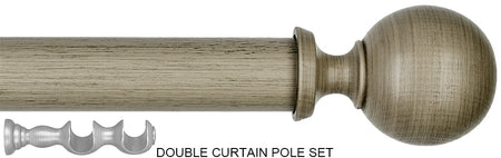 Byron Barnwood 35mm 45mm Double Pole Barnwood Grey, Carbis