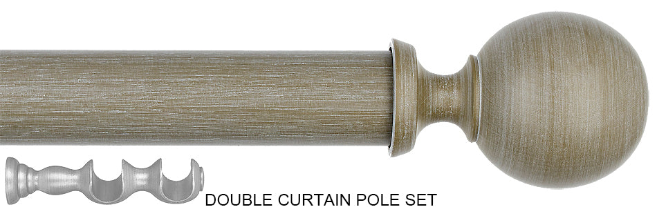 Byron Barnwood 35mm 45mm Double Pole Barnwood White, Carbis