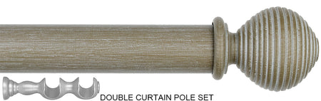Byron Barnwood 35mm 45mm Double Pole Barnwood White, Ives