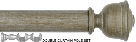 Byron Barnwood 35mm 45mm Double Pole Barnwood White, Austell