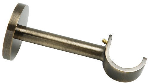 Elementi Kew 28mm Metal Curtain Pole Bracket, Antique Brass