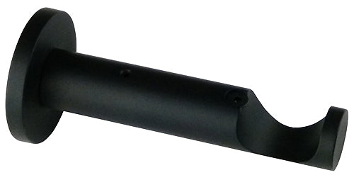 Elementi Zen 28mm Metal Curtain Pole Bracket, Black
