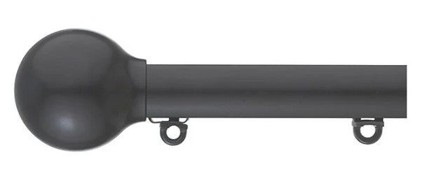 Silent Gliss Metropole 23mm 7600 Black Ball End Finial
